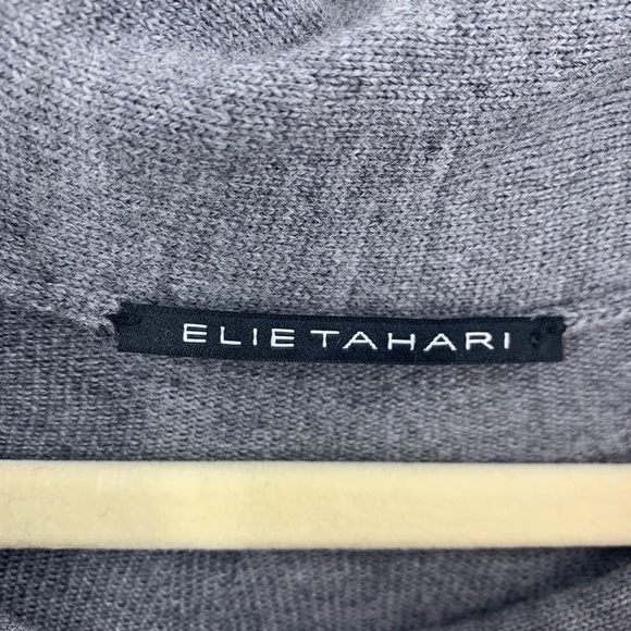 Elie Tahari Cowl Neck Merino Wool Cape Poncho Sweater One Size - Picture 9 of 10